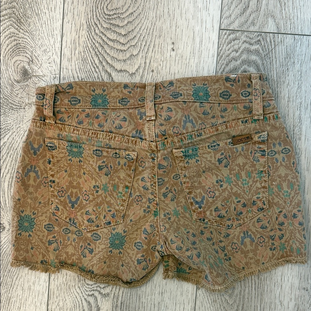 Joe's Jeans Brown Patterned Jean Shorts - Picture 3 of 4